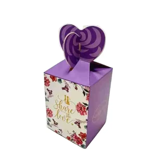 Versandfertige preisgünstige kleine süßigkeitenverpackung für lebensmittel papier-geschenkbox brautjungfer kinder schokolade geschenkboxen karton