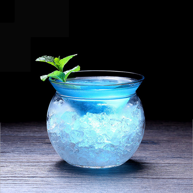 Creative Spiral Cocktail Glass Rotating Martini