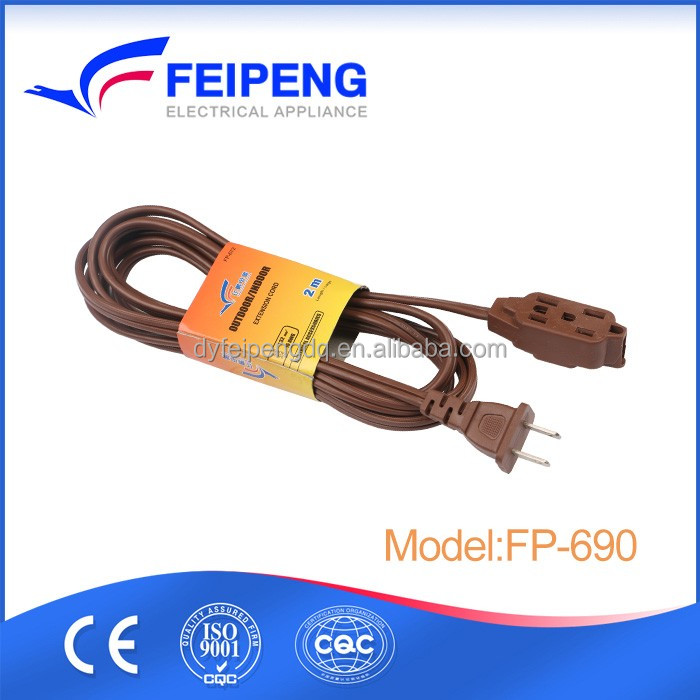 Seguridad barato SPT-2 2 pin macho cable de extensión