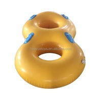 Tube gonflable de toboggan aquatique de trèfle à quatre feuilles chaud Portable Durable fait sur commande pour 2 passagers parc aquatique de tube de parc aquatique de PVC