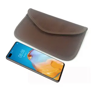 80 डीबी से अधिक उच्च परिरक्षण प्रभावशीलता तांबे के निकल चालनात्मक अस्तर रैड फोन बैग ब्लॉक 5 ग्राम सिग्नल फरडे