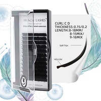 Ekstensi bulu mata individual klasik datar kasmir sintetis super matte 0,15mm buatan tangan profesional natural