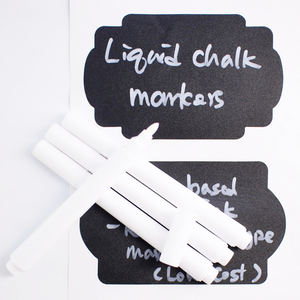 Marqueur liquide effaçable blanc pour tableau noir, étiquette, verre, plastique, céramique, fenêtres - Product Image 4