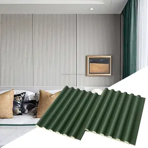 하이 퀄리티 새로운 디자인 플루트 판금 3D pvc 나무 Wainscoting 인테리어 벽 장식 사이딩 클래딩 나무 패널