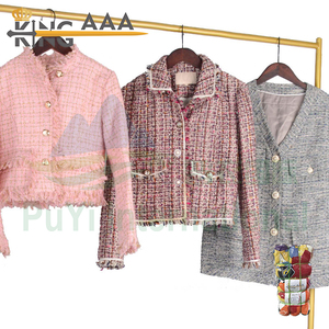 Vêtements d'hiver d'occasion en gros : Veste en tweed pour femme, mélange de laine, style célébrité, vêtements de costume pour femme - Product Image 3
