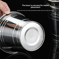 Glacière à vin isotherme 3L moderne en acier inoxydable à double paroi, rayée et ronde, pour camping, club, fête, bar, conserve la glace congelée plus longtemps