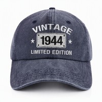Gorra de Béisbol Deportiva Vintage Personalizada con Efecto Desgastado, Bordado de Logotipo 3D, Estilo Dad Hat en Mezclilla Azul, Visera Curva Ajustable de 6 Paneles