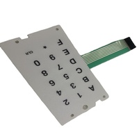 Conception d'impression numérique, panneau de commutation à membrane tactile plat, rétroéclairage LED, couleur personnalisée, adhésif, télécommande