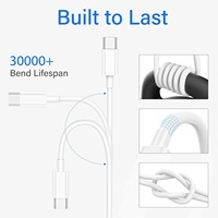 Durable 1M 5A Carga rápida Trenzado Cable de doble USB-C 100W Tipo-C a Tipo-C para iPhone 16/15 Pro Max/Plus iPad y computadoras