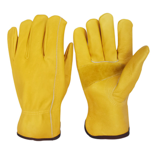 Gants de sécurité en cuir, longueur poignet, style uni, respirants, non doublés, écologiques, compatibles écran tactile, détection d'aiguilles, hiver, décontractés, usage quotidien - Product Image 3
