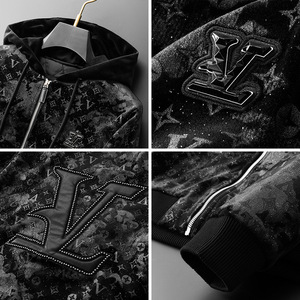 Printed Thick Hooded <b>Velvet</b> Winter Clothes for <b>Men</b> Coat Winter <b>Jacket</b> <b>Men</b> - Product Image 5