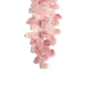 Naturstein Perlen pro Gramm Schmuck Großhandels preis rosa Opal Glatte Oberfläche Herzform Pink Crystal Rosenquarz