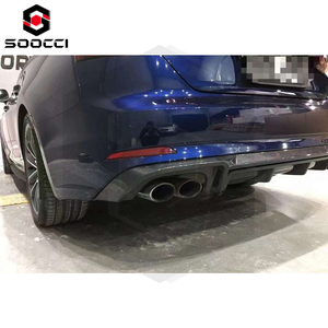 Diffusore posteriore in fibra di carbonio stile ABT per <span class=keywords><strong>Audi</strong></span> S5 B9 <span class=keywords><strong>A5</strong></span> Sport SLINE <span class=keywords><strong>paraurti</strong></span> posteriore Splitter labbro Kit corpo Spoiler 2017-2019 - Product Image 5