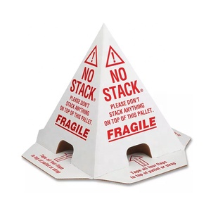 (Paquet de 50) Cones de signalisation anti-empilage pour marchandises fragiles, personnalisables avec logo, en carton ondulé pour alertes d'expédition - Product Image 5