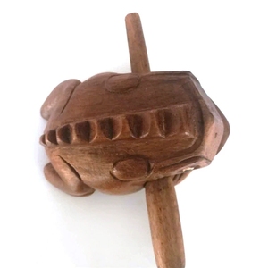 Wholesale Wooden Frog Guiro Rasp Percussion Instrument Croaking Frog Sound Maker for Kids <b>Music</b> Teaching - Product Image 4