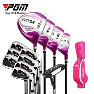PGM लागत प्रभावी विक्टर श्रृंखला 12 रास्ता गोल्फ क्लब गोल्फ बैग के साथ महिला के लिए सेट