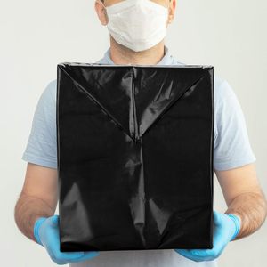 Sacs d'expédition Huamaohengchun, enveloppes, pochettes postales avec adhésif auto-adhésif, imperméables et résistantes aux déchirures, noirs - Product Image 6