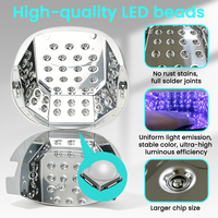 Pengering Kuku Profesional 80W Tanpa Kabel 48pcs Beads Dual Hands Lampu Kuku Uv Led