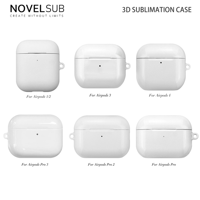 Sublimation Blank 3D Film EarbudsCase for Airpods Pro 3 /2/1 Heat Transfer DIY Earphone Protective Cover for AirPods 1/2/3/4