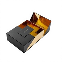 Boîte d'emballage cosmétique colorée épaissie avec double insert en carton doré/argenté pour soins de la peau et soins personnels