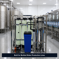 Système de traitement d'eau par osmose inverse 500 LPH, ligne d'eau en bouteille, purificateur RO, machine de purification d'eau, 0,5 T/H, rejet de sel de 98 %, 2 kW, 380 V/220 V