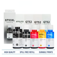 Botol Tinta Isi Ulang Anti Bocor 135ML GT53 BK 70ML GT52 CYM Kompatibel untuk Printer Inkjet Deskjet Seri GT