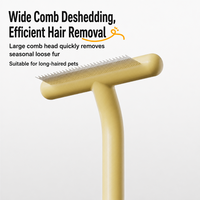 Brosse démêlante pour animaux de compagnie en acier inoxydable – Peigne de toilettage pour chiens et chats – Élimine les poils lâches et les nœuds
