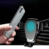 2024 vente chaude Qi chargeur sans fil 15W support de téléphone à induction automatique rapide pour voiture Design moderne pour application hôtelière