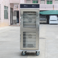 Chariot chauffe-plats électrique isotherme en acier inoxydable à double porte, 10 plateaux, écran tactile numérique, maintien au chaud 12 heures, pour la restauration commerciale