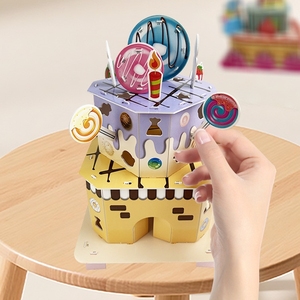 Cadeau idéal pour les garçons et les filles, jouet éducatif STEM, puzzle 3D en forme de gâteau d'anniversaire pour enfants - Product Image 4