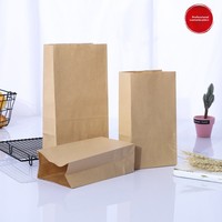 Sacs en papier kraft gaufré à fond carré, de qualité alimentaire, imperméables et résistants à l'huile, pour l'emballage et le stockage de pain, de toasts et de gâteaux, pour l'exportation.