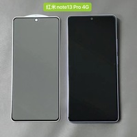 Protection d'écran en verre trempé anti-espion ultra-fin 9H avec colle intégrale et logo personnalisé pour Redmi Note 13 8 9 10