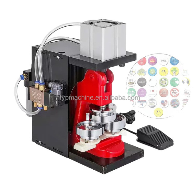 Semi-automatic Pneumatic Button Maker/manual Photo Magnet Machine Pin Badge Maker Button Making Machine
