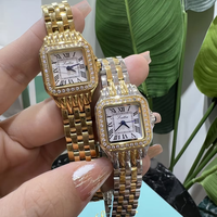 Montre à quartz de luxe Scottie 9683F pour femmes, nouvelle tendance élégante, bracelet en acier inoxydable jaune or, étanche, boîtier carré, Citizen