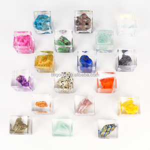 Minerai de cristal naturel Pierre brute Cristal minéral Science pour enfants Enseignement Minerai Résine Spécimen Cadeau Paperweigh - Product Image 6