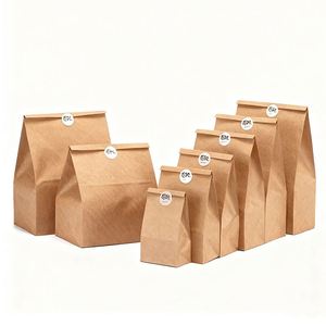 Bolsa de Papel Kraft Marrón para Alimentos, Económica y Personalizable, Venta al por Mayor, Acepta Diseño Personalizado, Bolsa de Papel Antigrasa para Alimentos - Product Image 1