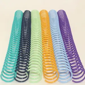 Bobine di plastica a spirale del filo di rilegatura a spirale della bobina di rilegatura a 36 anelli di alta qualità 25 mm 48 loop per notebook