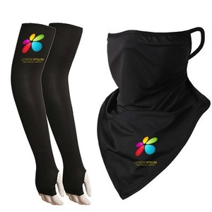Personnalisez votre logo : Masque de protection solaire avec manchons rafraîchissants - Product Image 2