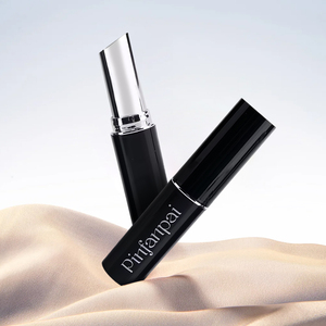 2024 bán buôn biểu tượng tùy chỉnh màu Đen Slim Lip Balm bơm lại sang trọng độc đáo mỹ phẩm bao bì vòng rỗng nhựa Son môi Ống - Product Image 1