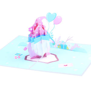 Carte de vœux de la Saint-Valentin, poupée <span class=keywords><strong>sans</strong></span> <span class=keywords><strong>visage</strong></span> mignonne en trois dimensions, nouvelle impression numérique, carte de vœux de lutin, anniversaire, amour, papier - Product Image 6