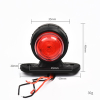 Feux de position latéraux à LED, clignotants en plastique, pour remorque et camion, 12V, feux de gabarit double face SMD LED, feux de toit.