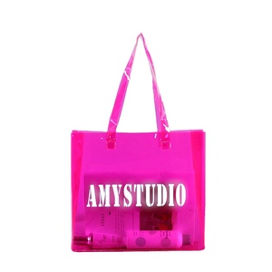Venta caliente impermeable transparente PVC moda abierta dama de honor regalo bolsa de mano - Product Image 1