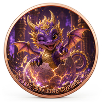 Pièce de monnaie double face Dragon Gardien en Cuivre Pur 999, 1 oz et 5 oz, Relief 3D, Effet UV anti-décoloration, Artisanat Métallique Artistique, Héritage du Pouvoir