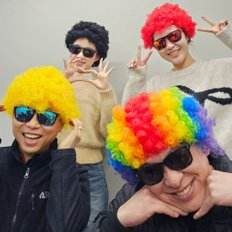 Cabeza de bomba estilo cuatro cortes bruja amapola pelo transformar colorido disfraz accesorio - Product Image 1