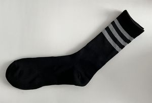 Calzini da corsa in seta riflettenti da notte calzini da ciclismo da uomo di media lunghezza a tre strisce con top alti - Product Image 6