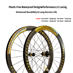 Conjunto de Rodas de Estrada Ferei 700c em Carbono Aero Ultra-Leve com Freio a Disco Tubeless Abaixo de 1,3kg Design de Aro Sem Gancho com Cubo Patenteado AOTOAO - Product Image 4