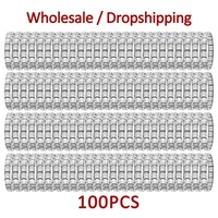 100 Pièces en Gros – Bracelet Modulaire Italien Lisse Basique – Chaîne en Acier Inoxydable pour Bricolage – Accessoires de Bijoux