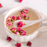 Teh Mawar Kering Herbal Premium Alami untuk Kesehatan, Dekorasi Bunga, Teh Mawar Cina yang Sedang Mekar