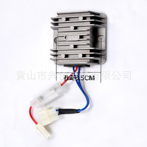 ตัวควบคุมแรงดันไฟฟ้าแบบเรียงกระแส ระยะห่างรู 6.5 ซม. สำหรับเครื่องพรวนดิน อะไหล่เครื่องกำเนิดไฟฟ้า วัสดุอะลูมิเนียม - Product Image 1