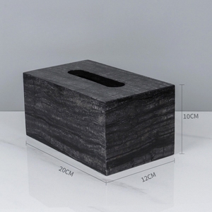 Saidkocc 20x12x10cm Cuboid đá cẩm thạch tự nhiên Cổ Đại hạt gỗ đá ngọc bích Onyx travertine lớn mô hộp lưu trữ tổ chức trường hợp - Product Image 4